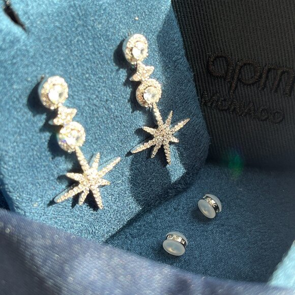 Silver Star Drop Earrings ✨ - Picture 6 of 6